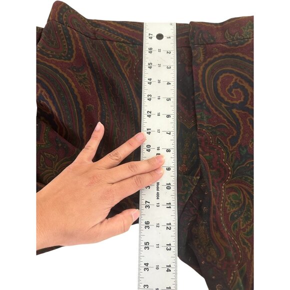 Vintage Ralph Lauren Velour Paisley Pants Womens Size 12 Wimsigoth Grunge 90s - Picture 8 of 16